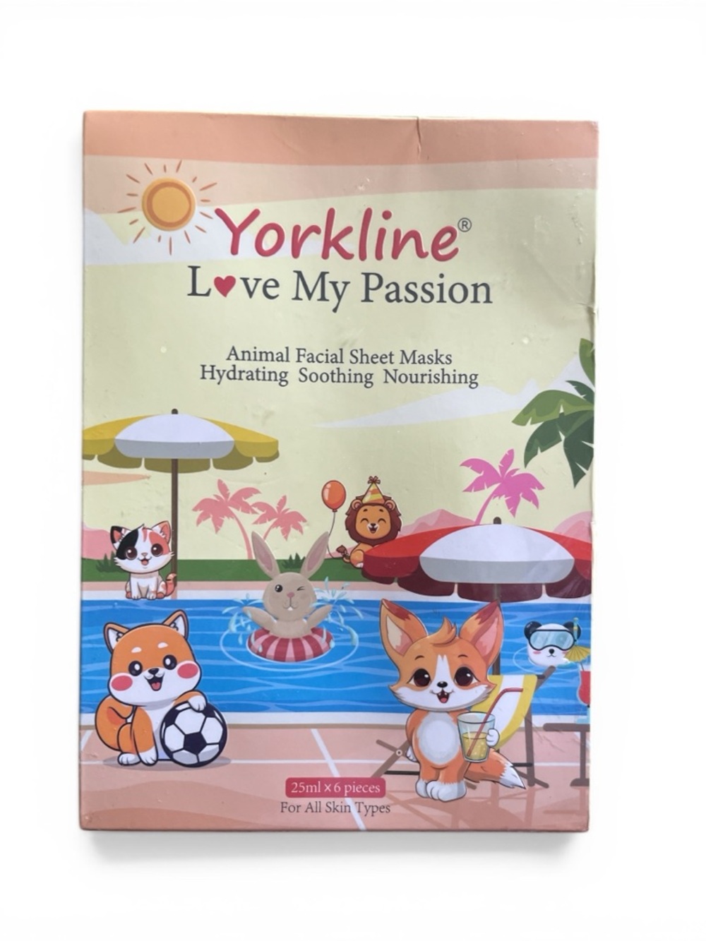 Animal Facial Sheet Masks Hydrating Nourishing Set of 6